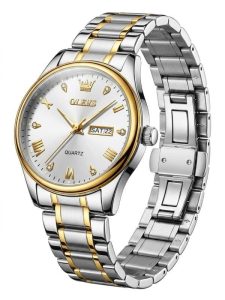 OLEVS Luxury Gold Quartz Men’s Watch