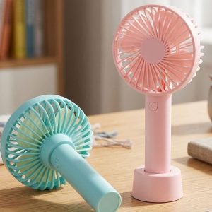 Rechargeable Mini USB Hand Fan Portable Lithium Battery Cooling Fan Adjustable Speed Handheld Fan