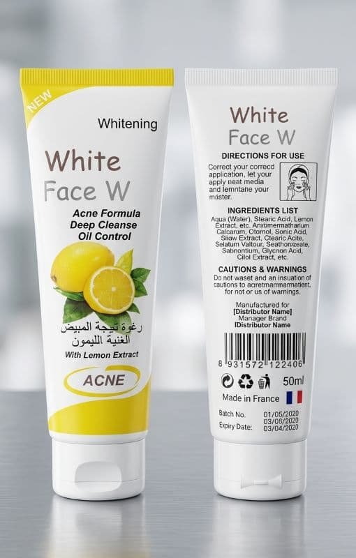 YC Whitening Lemon Extract Acne Face Wash
